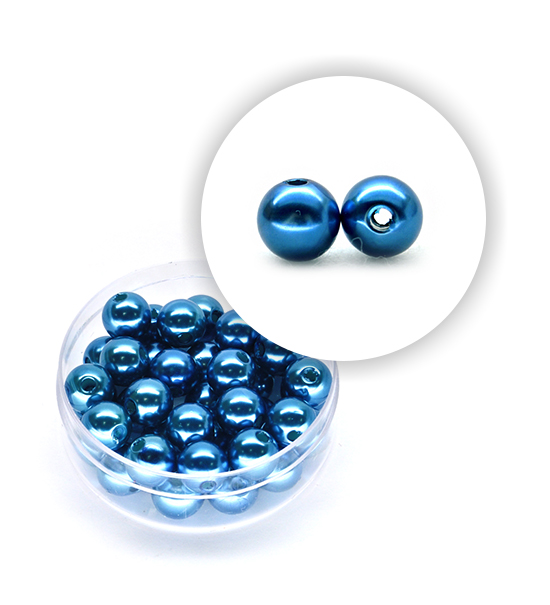 Perla pastello (9,5 g circa) 6 mm ø - Blu brillante - Clicca l'immagine per chiudere